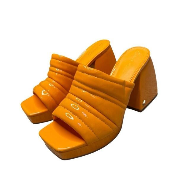 NWOT Sam Edelman Circus NY block heel leather sandals size 7 🧡 - Picture 3 of 6